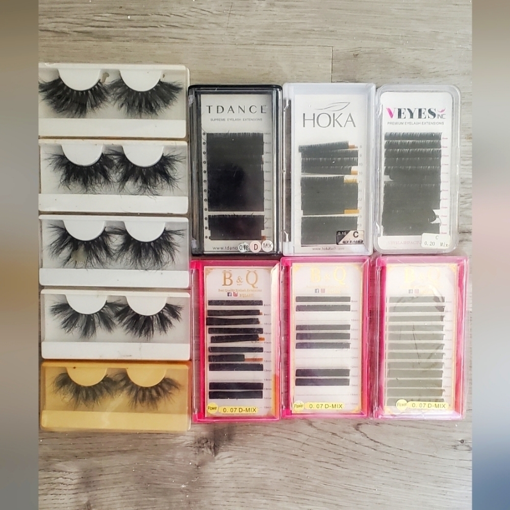 💚5/$25 Lot Of 12 Assorted False Lashes Eyelashes & Extentions Sets Bundle
